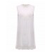 Women Sexy Lace Flower Printed Sleeveless Hollow Out Short Mini Dress