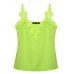 Sexy Lace Strap Patchwork Tank Tops Women Chiffon V Neck Thin Vest