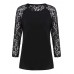 Sexy Lace Patchwork Hollow Out Long Sleeve Women Bottom T-Shirt