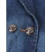 Casual Women Double-Breasted Denim Sleeveless Long Vest Waistcoat