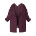 Casual Women Solid Turn Down Long Sleeve Loose Women Jacket