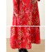 Plus Size Vintage Women Floral Printed Maxi Dress