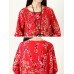 Plus Size Vintage Women Floral Printed Maxi Dress