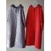 Vintage Women Solid Color Long Sleeve Hooded Cotton Long Coat