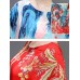 Plus Size Silk A-Line Short Sleeve Chinese Style  Dress