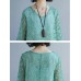 Elegant Women Floral Print Half Sleeves V-neck Loose Dress