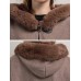 Women Cloak Shawl Hooded Crew Neck Cardigan Coats with Pockets