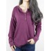 Autumn Winter Long Sleeve Patchwork Buttons Loose Casual T-shirts