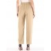 Women Casual Pure Color High Waist Elastic Waist Pants
