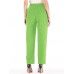 Women Casual Pure Color High Waist Elastic Waist Pants
