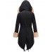 Women Casual Thicken Fleece Hooded Cardigan Coats